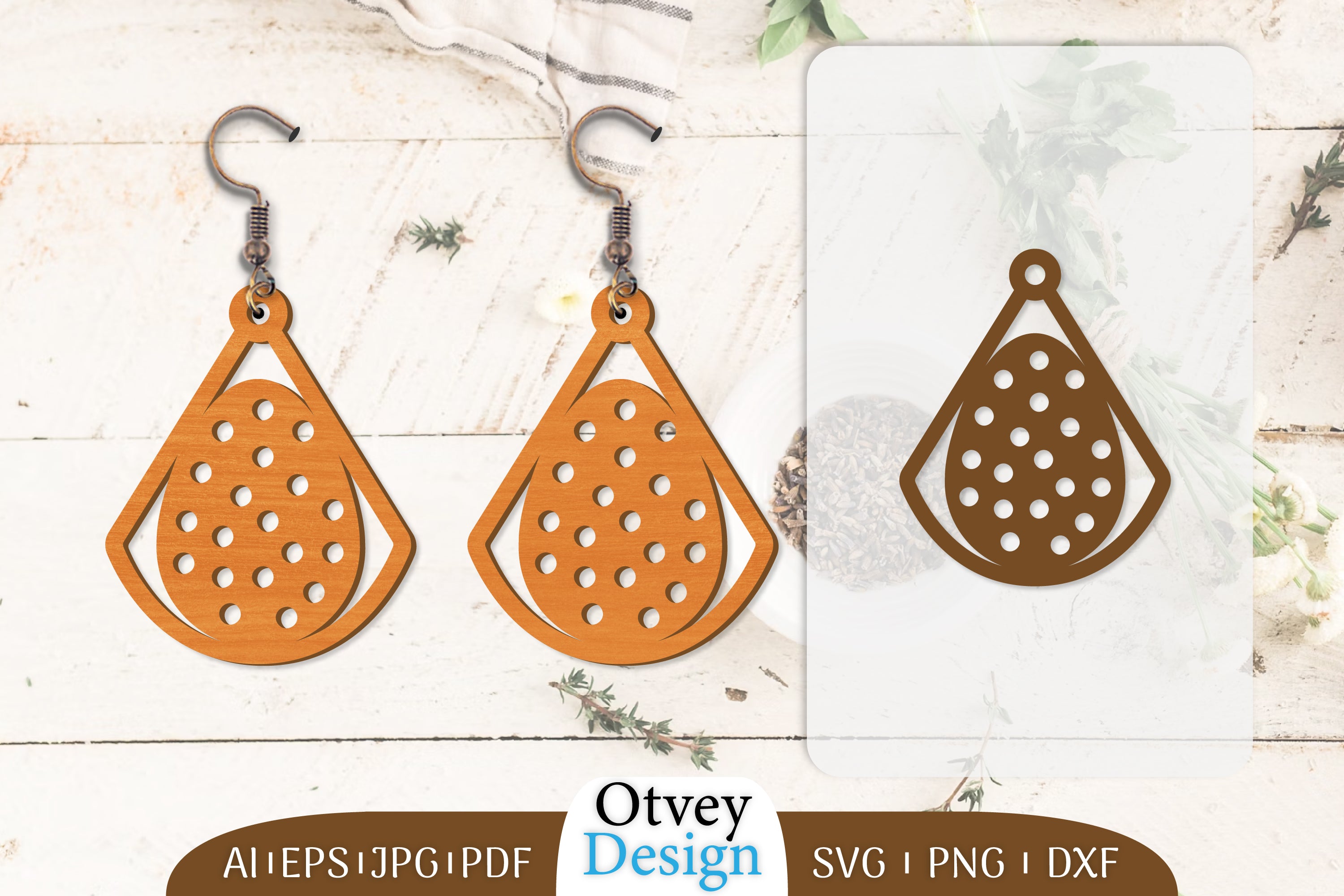 Happy Easter Egg Earring Lasercut SVG Bundle 42 - CraftNest - Digital Crafting and Art