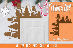 Snowman Door Corner Lasercut SVG Bundle 4 - CraftNest - Digital Crafting and Art