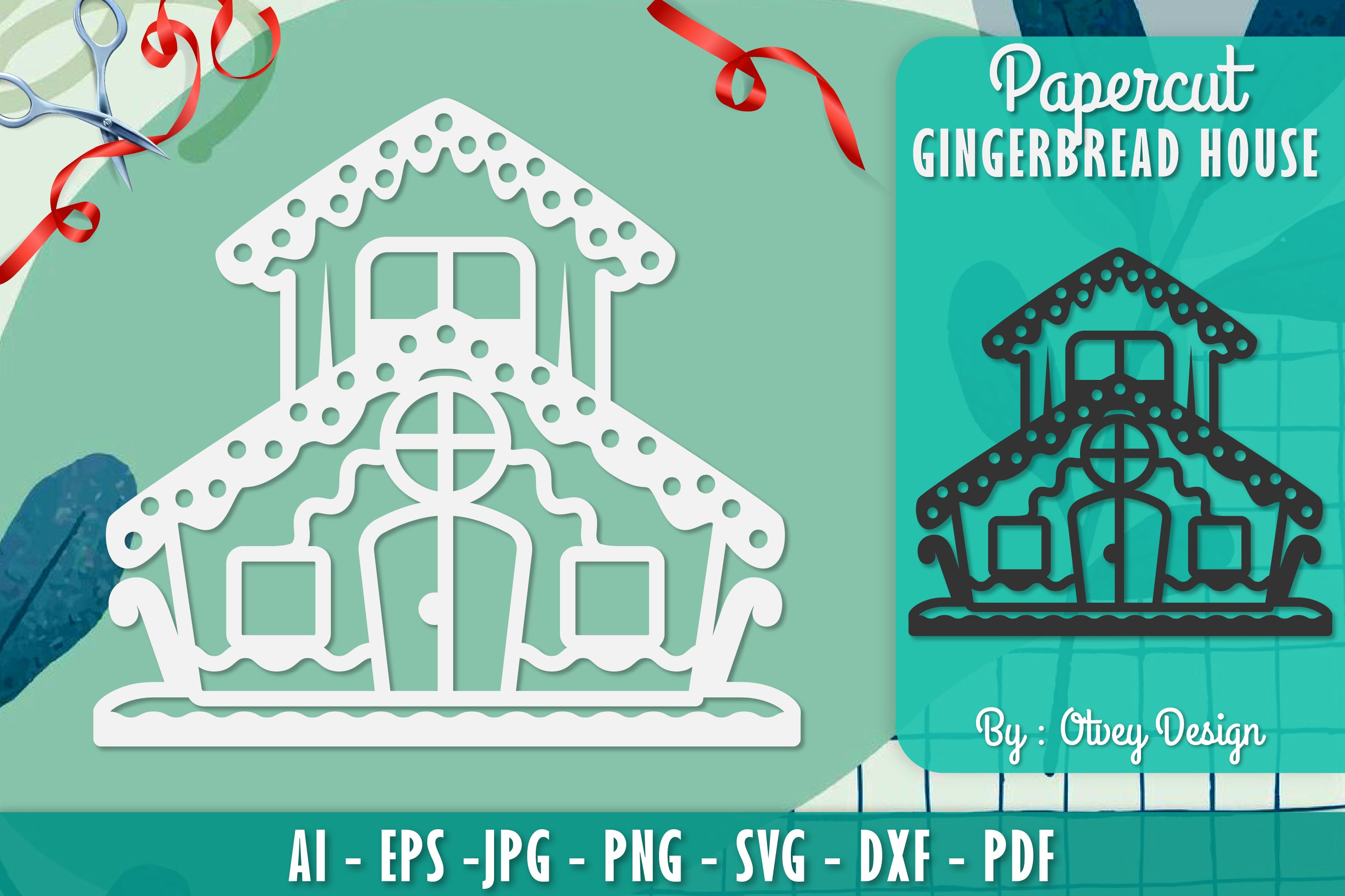 Gingerbread House Papercut SVG Bundle 6 - CraftNest - Digital Crafting and Art