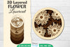 3D Layered Flower Lasercut SVG Bundle