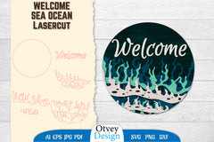 Welcome Sea Wave 3D Layered Lasercut SVG Bundle 3 - CraftNest - Digital Crafting and Art