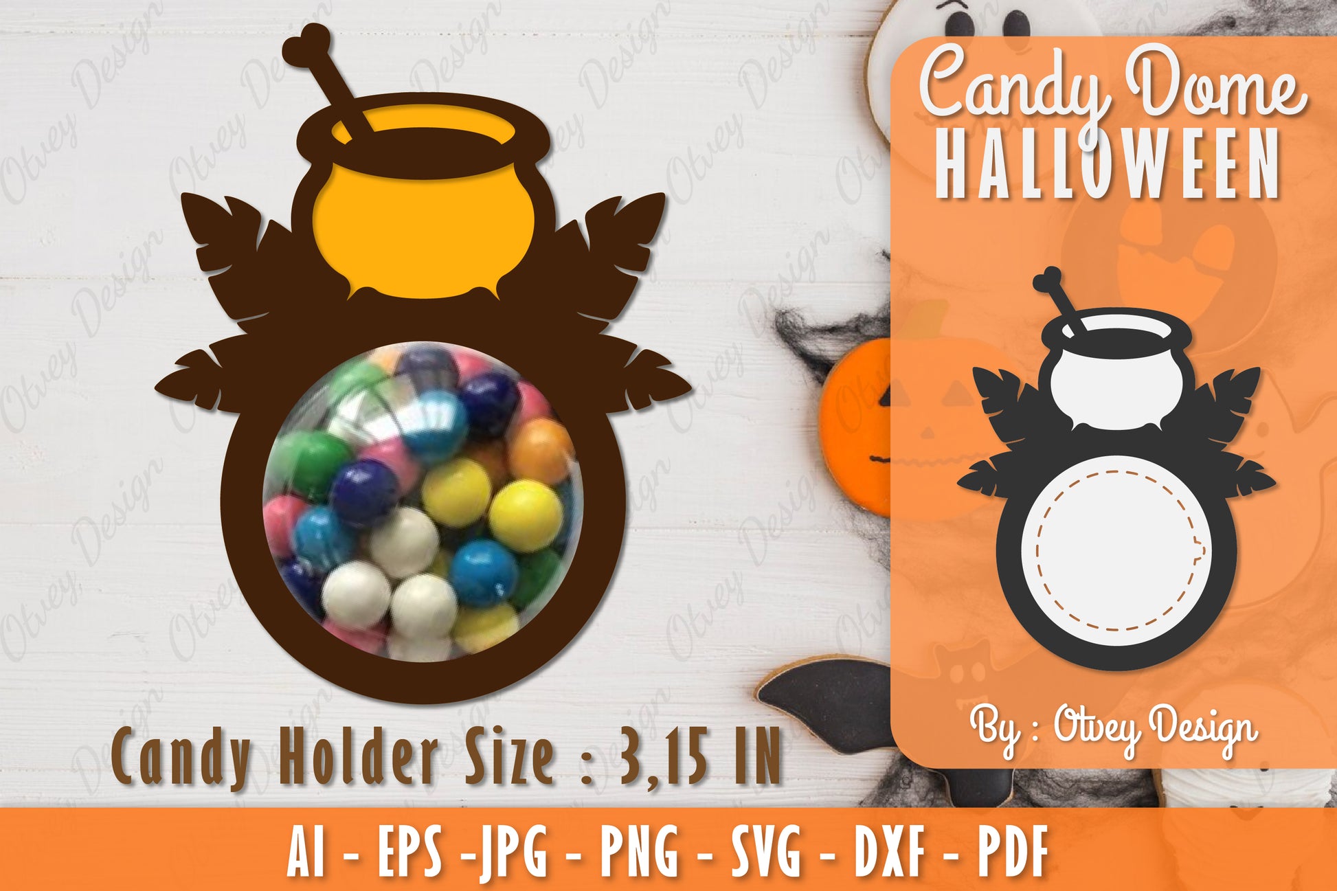 Halloween Candy Dome SVG Bundle 19 - CraftNest - Digital Crafting and Art