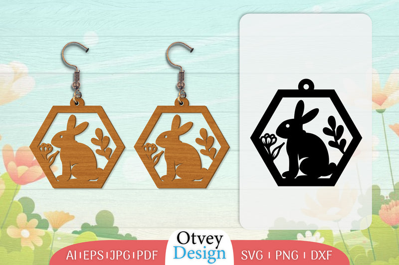 Earring Rabbit Lasercut SVG Bundle 75 - CraftNest - Digital Crafting and Art