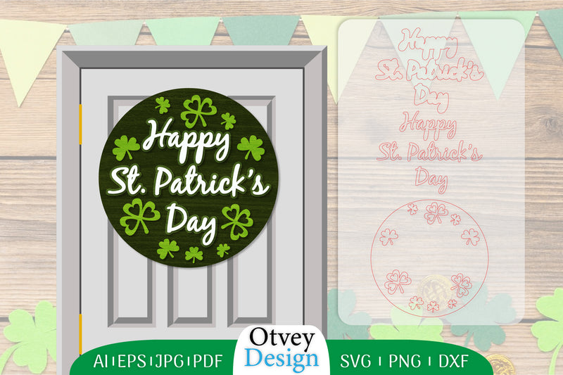 St. Patrick's Day Door Hanger SVG Bundle 4 - CraftNest - Digital Crafting and Art