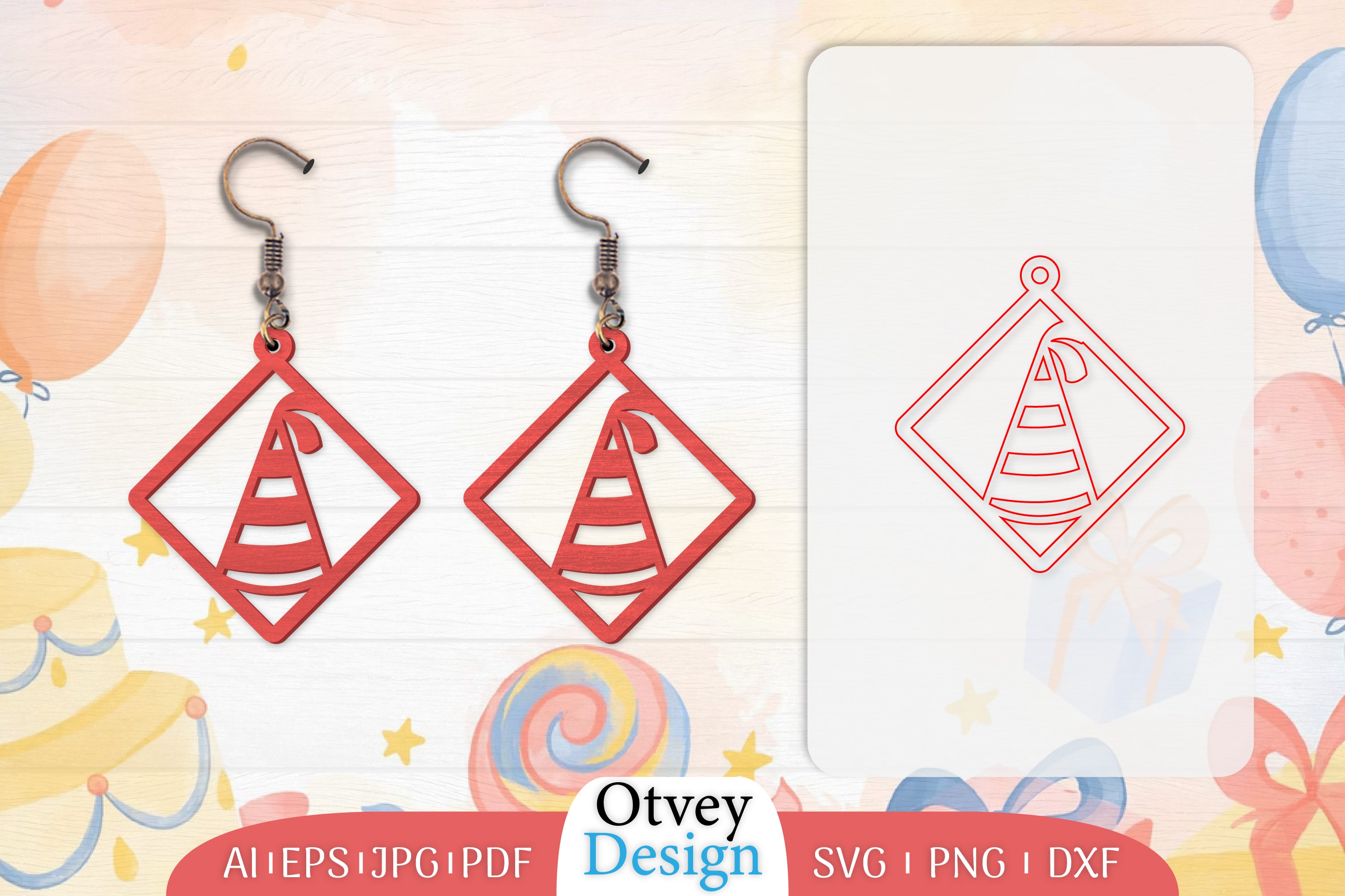 Birthday Earrings Lasercut SVG Bundle 11 - CraftNest - Digital Crafting and Art