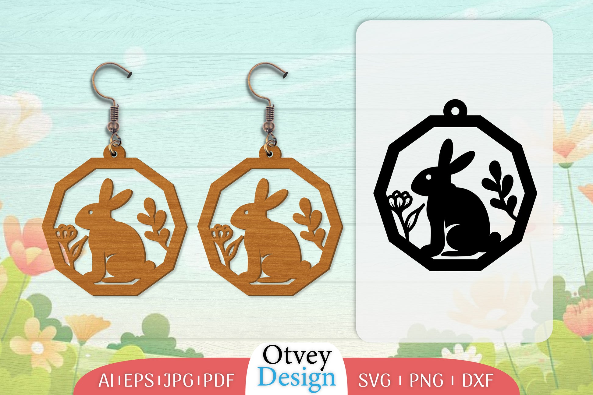 Earring Rabbit Lasercut SVG Bundle 84 - CraftNest - Digital Crafting and Art
