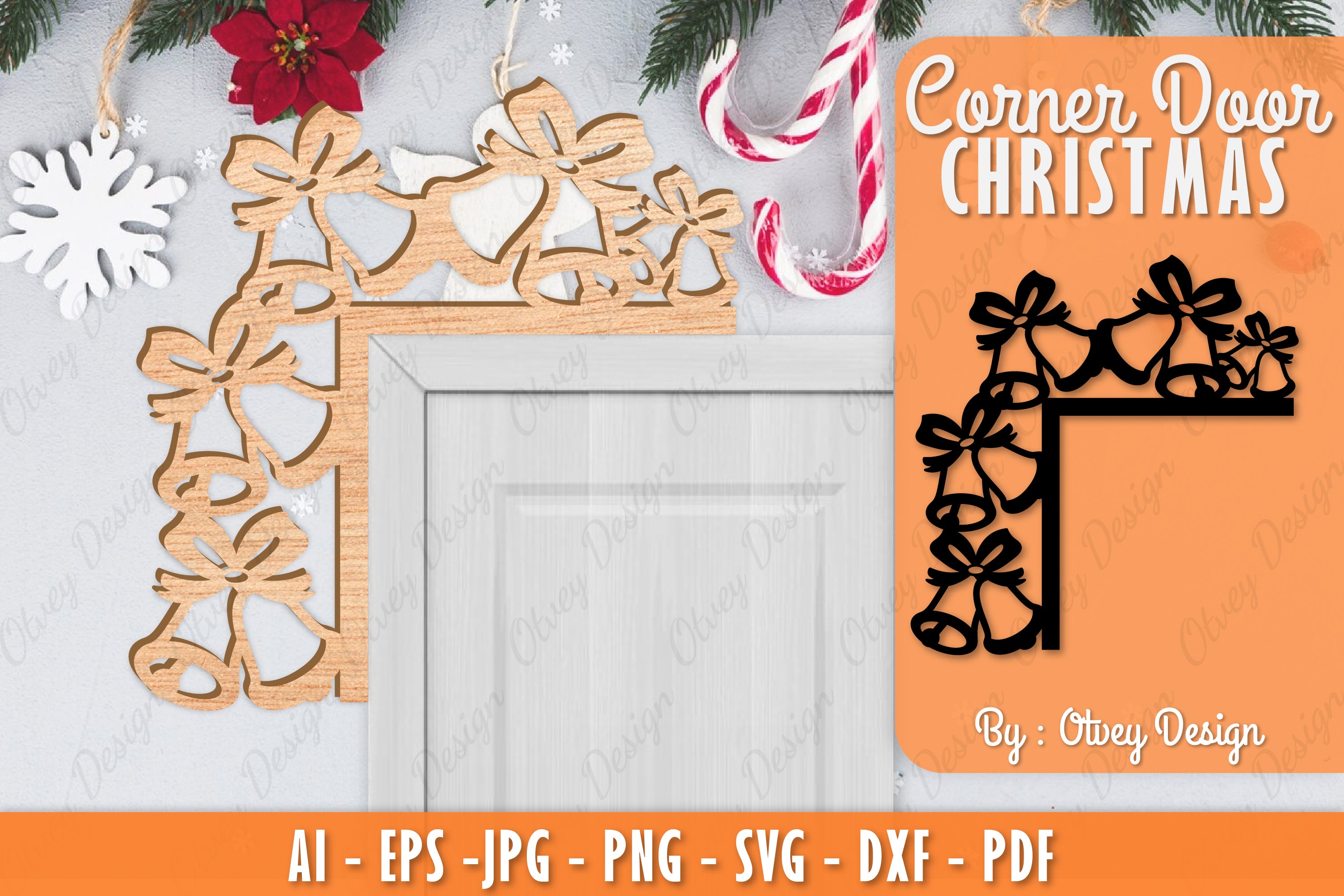 Christmas Corner Door SVG Bundle 22 - CraftNest - Digital Crafting and Art