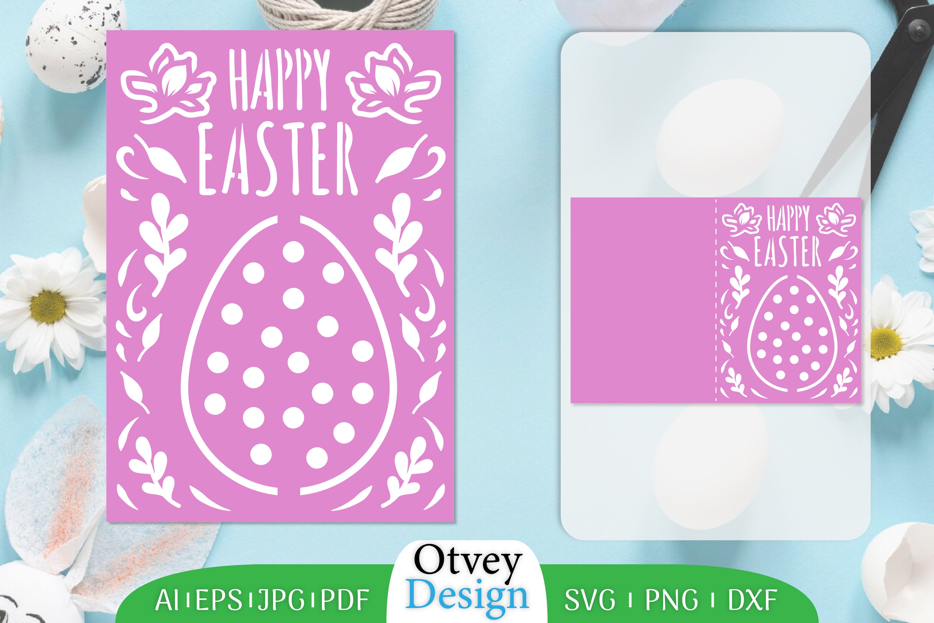Happy Easter Greeting Card SVG Bundle 6 - CraftNest - Digital Crafting and Art