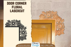 Door Corner Floral Lasercut SVG Bundle 3 - CraftNest - Digital Crafting and Art