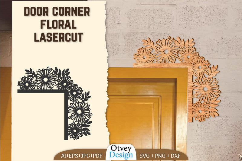 Door Corner Floral Lasercut SVG Bundle 3 - CraftNest - Digital Crafting and Art
