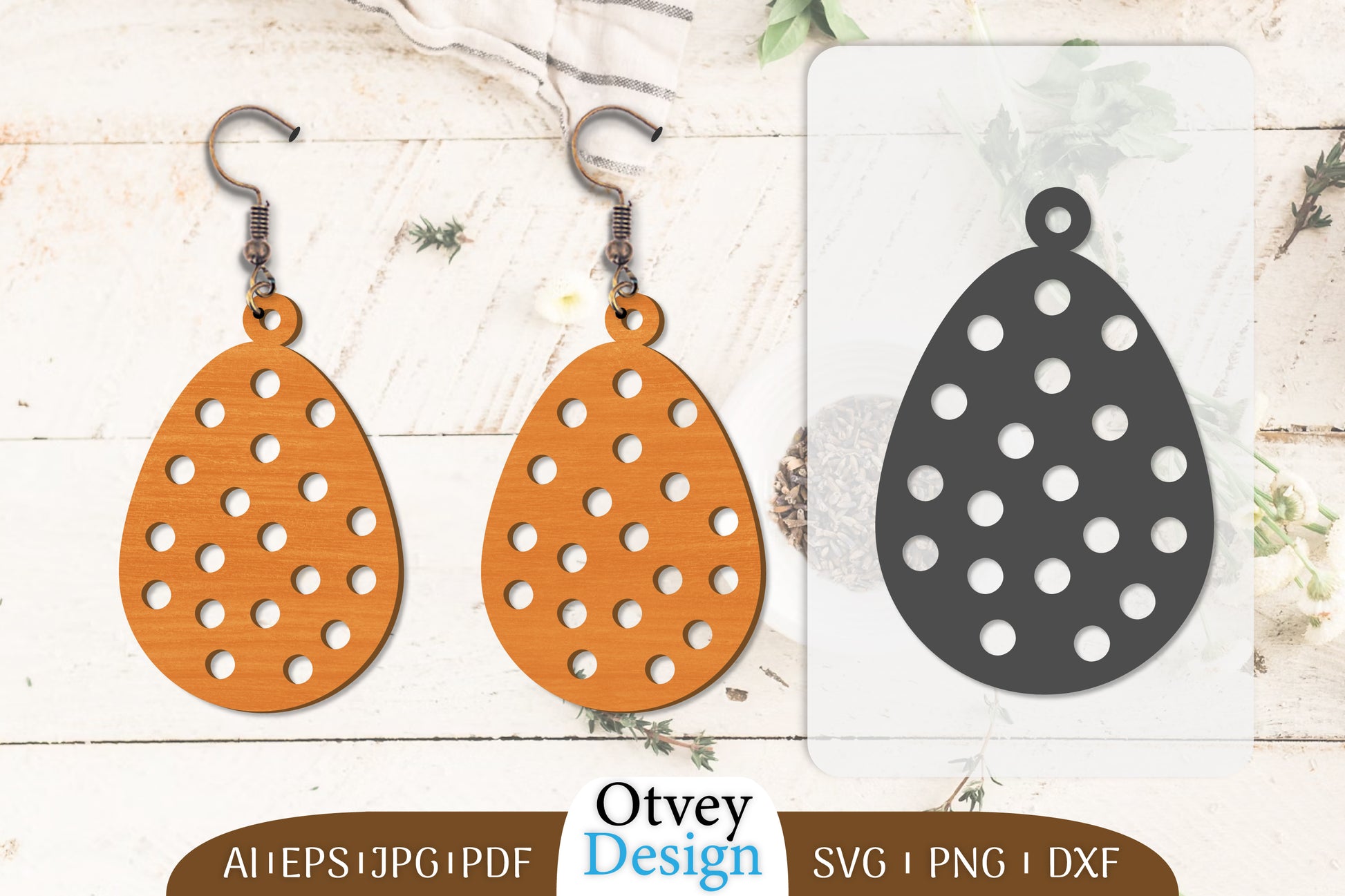 Happy Easter Egg Earring Lasercut SVG Bundle 6 - CraftNest - Digital Crafting and Art