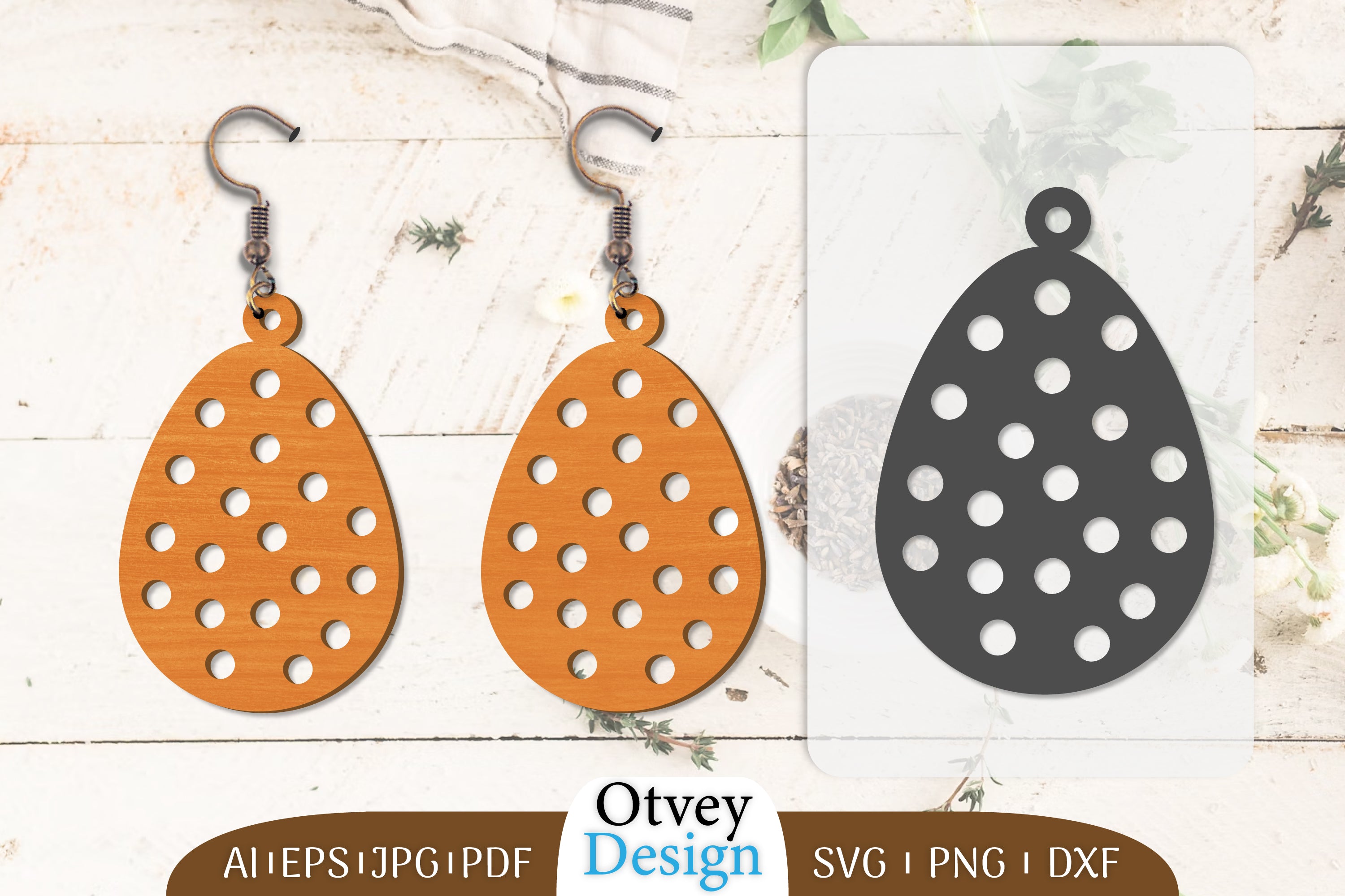 Happy Easter Egg Earring Lasercut SVG Bundle 6 - CraftNest - Digital Crafting and Art