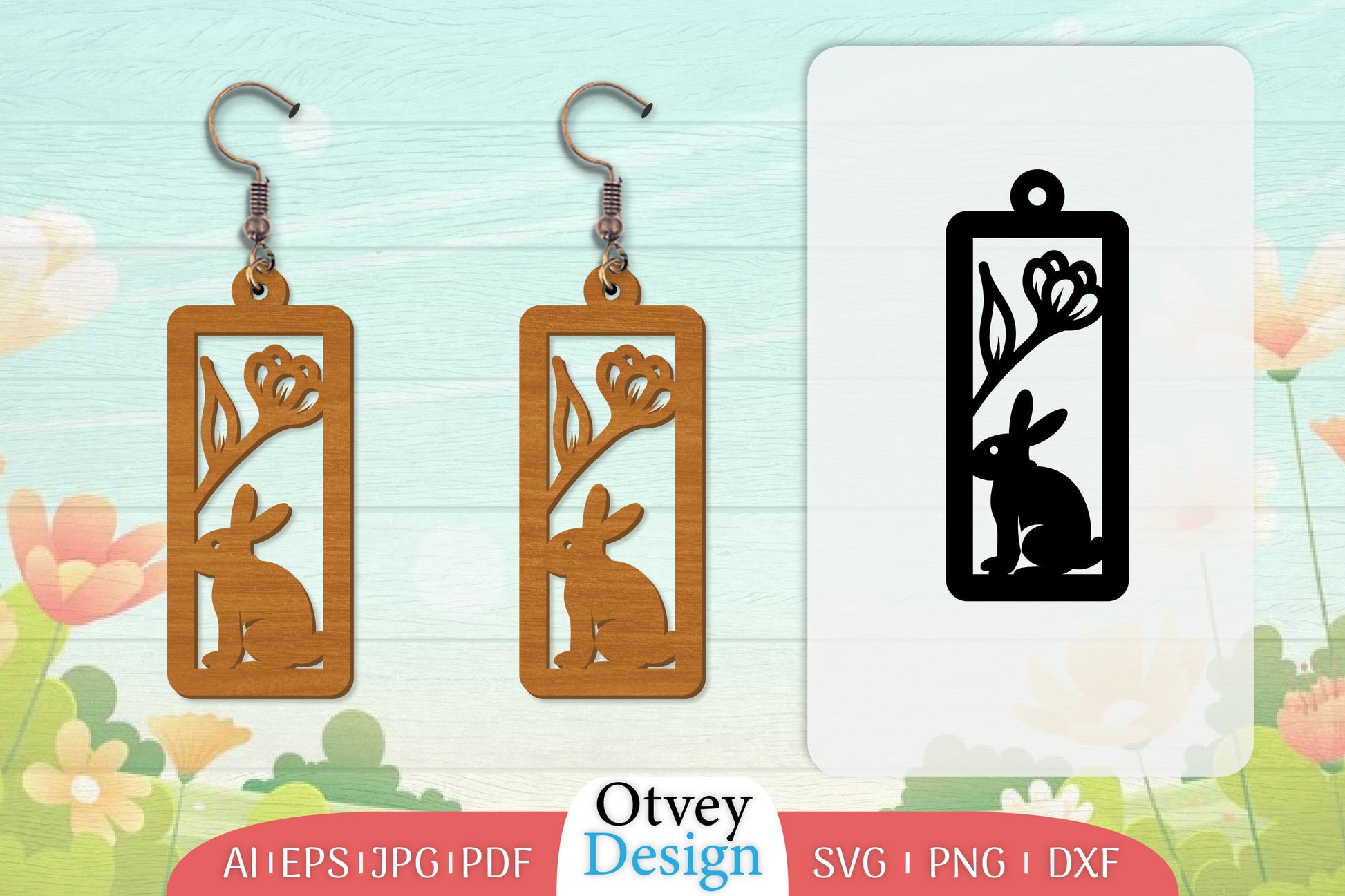 Earring Rabbit Lasercut SVG Bundle 66 - CraftNest - Digital Crafting and Art