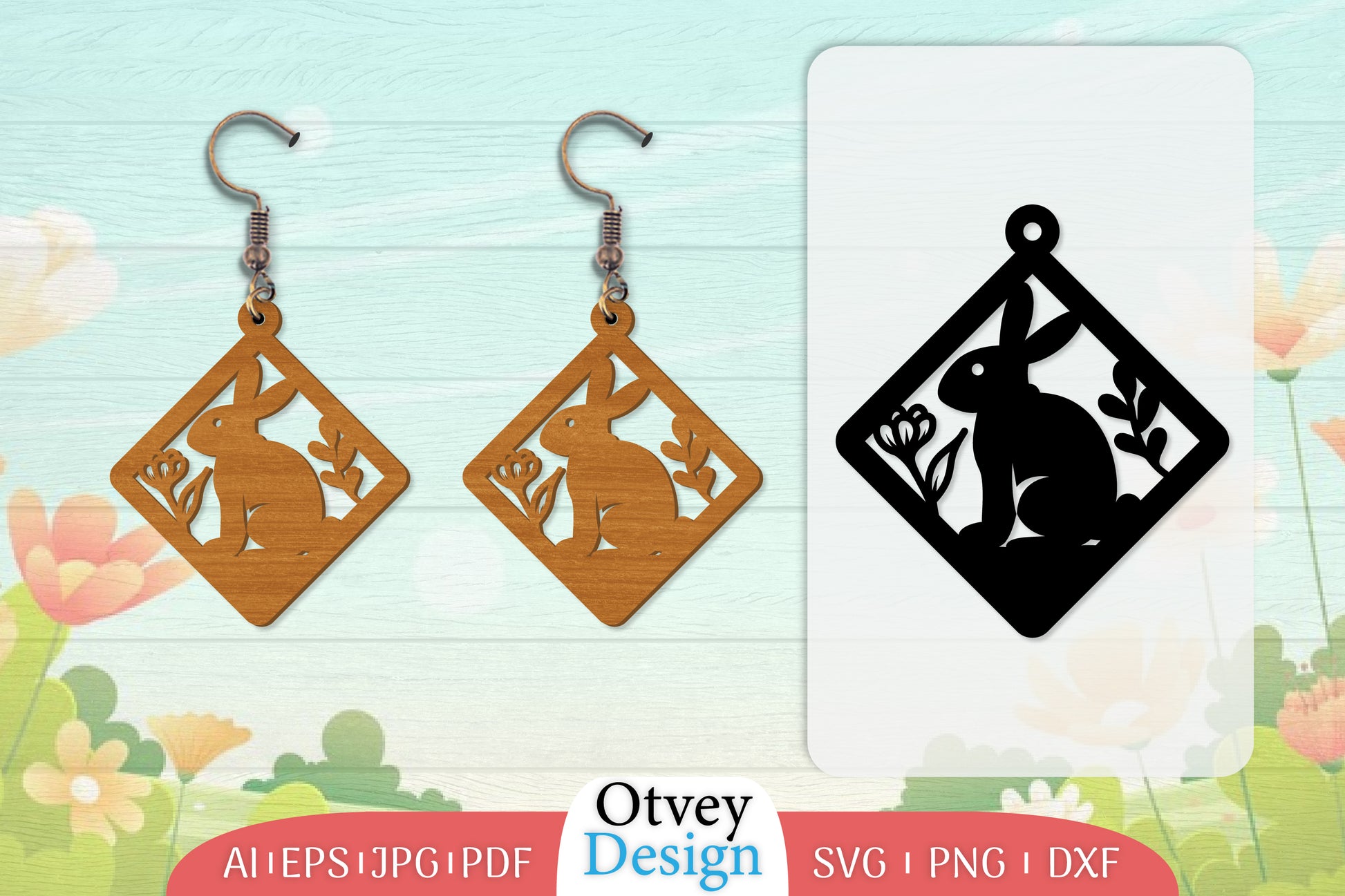 Earring Rabbit Lasercut SVG Bundle 21 - CraftNest - Digital Crafting and Art