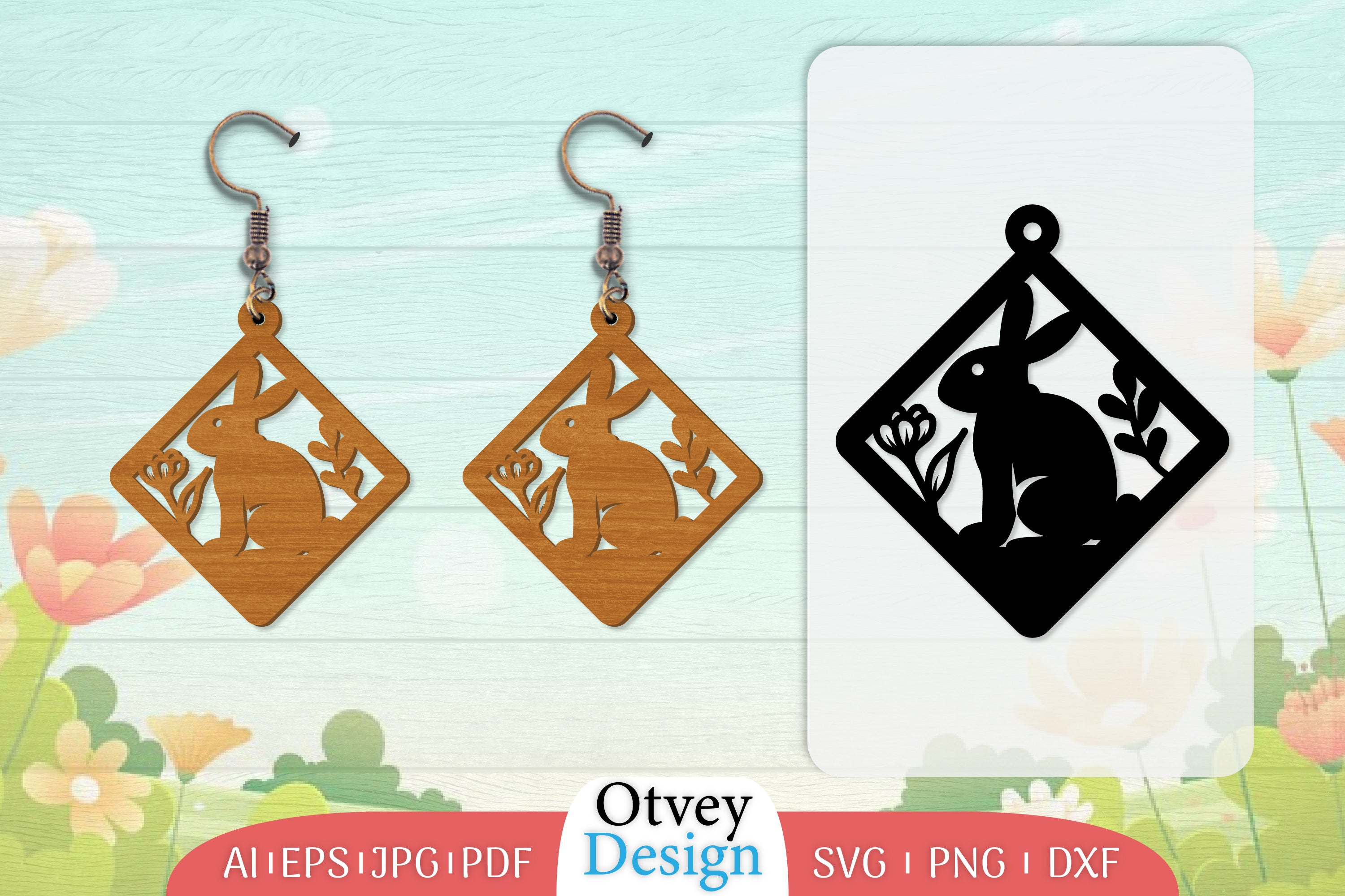 Earring Rabbit Lasercut SVG Bundle 21 - CraftNest - Digital Crafting and Art
