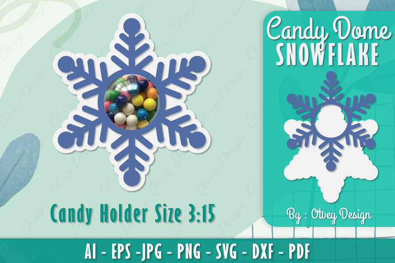 Snowflake Candy Dome SVG Bundle 10 - CraftNest - Digital Crafting and Art
