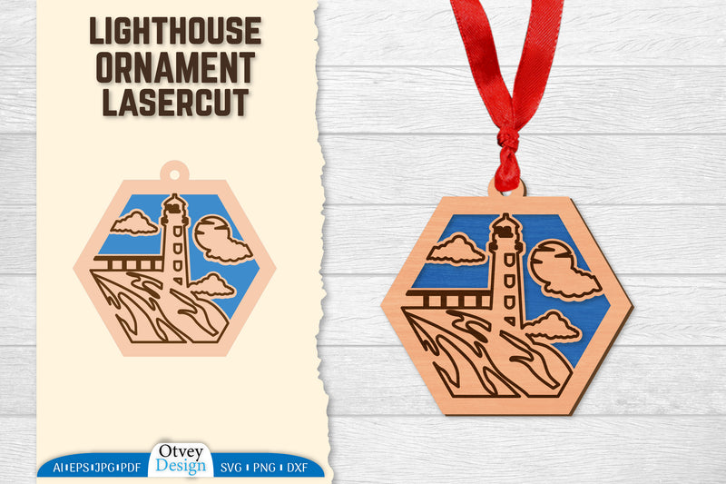Lighthouse Lasercut Ornament SVG Bundle 42 - CraftNest - Digital Crafting and Art