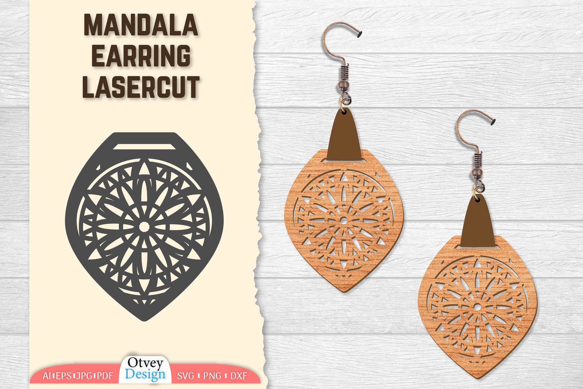 Earring Mandala Lasercut SVG Bundle 66 - CraftNest - Digital Crafting and Art