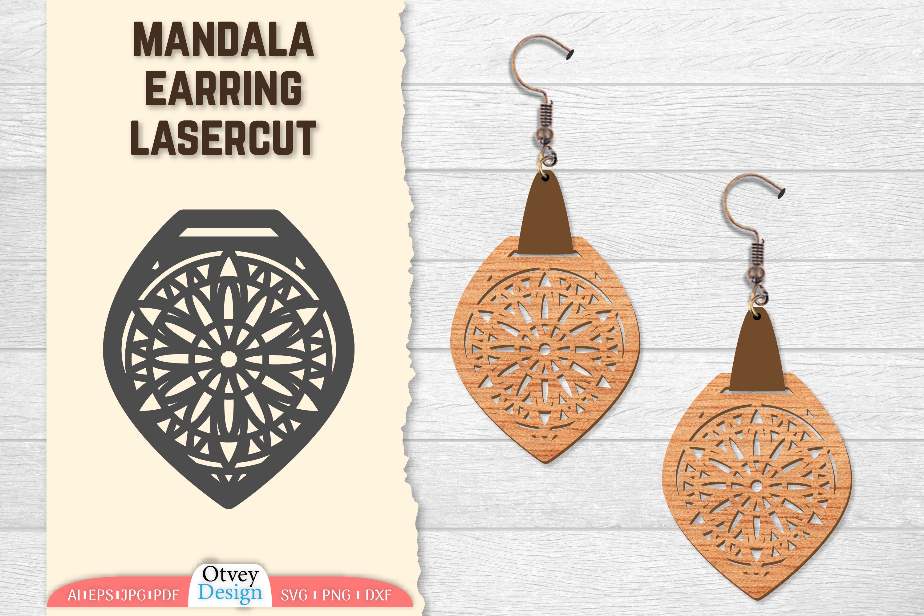 Earring Mandala Lasercut SVG Bundle 66 - CraftNest - Digital Crafting and Art