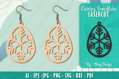 Snowflake Earring Lasercut SVG Bundle 58 - CraftNest - Digital Crafting and Art