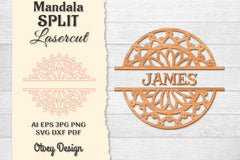 Mandala Split Lasercut SVG Bundle 3 - CraftNest - Digital Crafting and Art