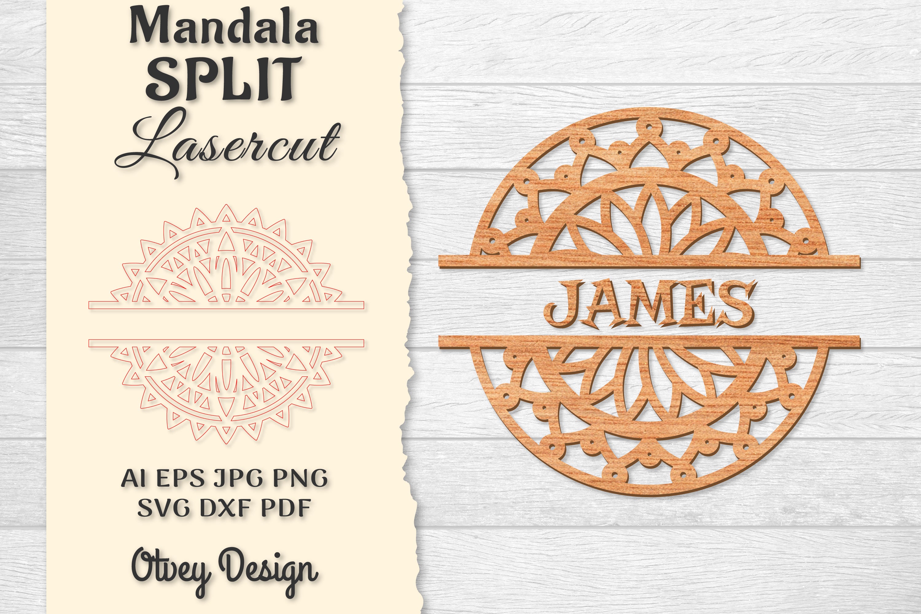 Mandala Split Lasercut SVG Bundle 3 - CraftNest - Digital Crafting and Art
