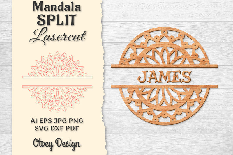 Mandala Split Lasercut SVG Bundle 3 - CraftNest - Digital Crafting and Art