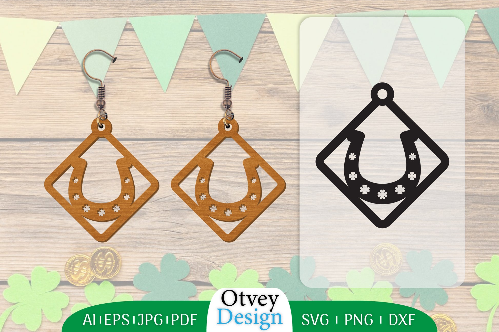 St Patrick's Day Earring Lasercut SVG Bundle 37 - CraftNest - Digital Crafting and Art