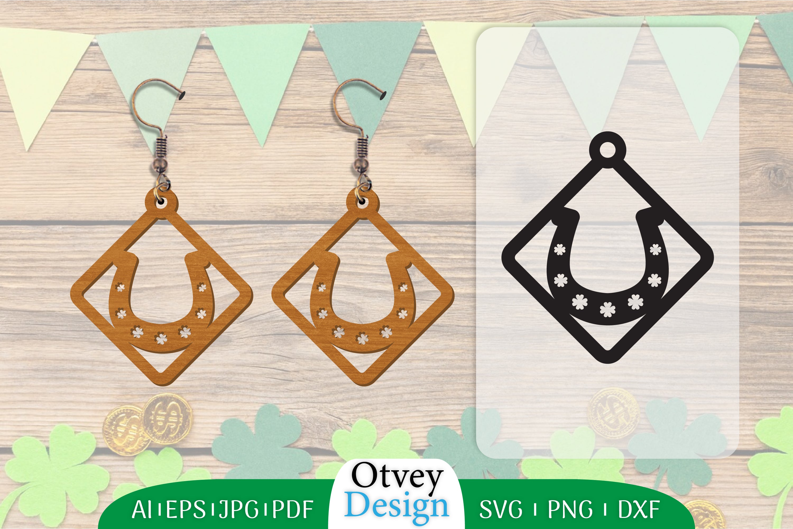 St Patrick's Day Earring Lasercut SVG Bundle 37 - CraftNest - Digital Crafting and Art