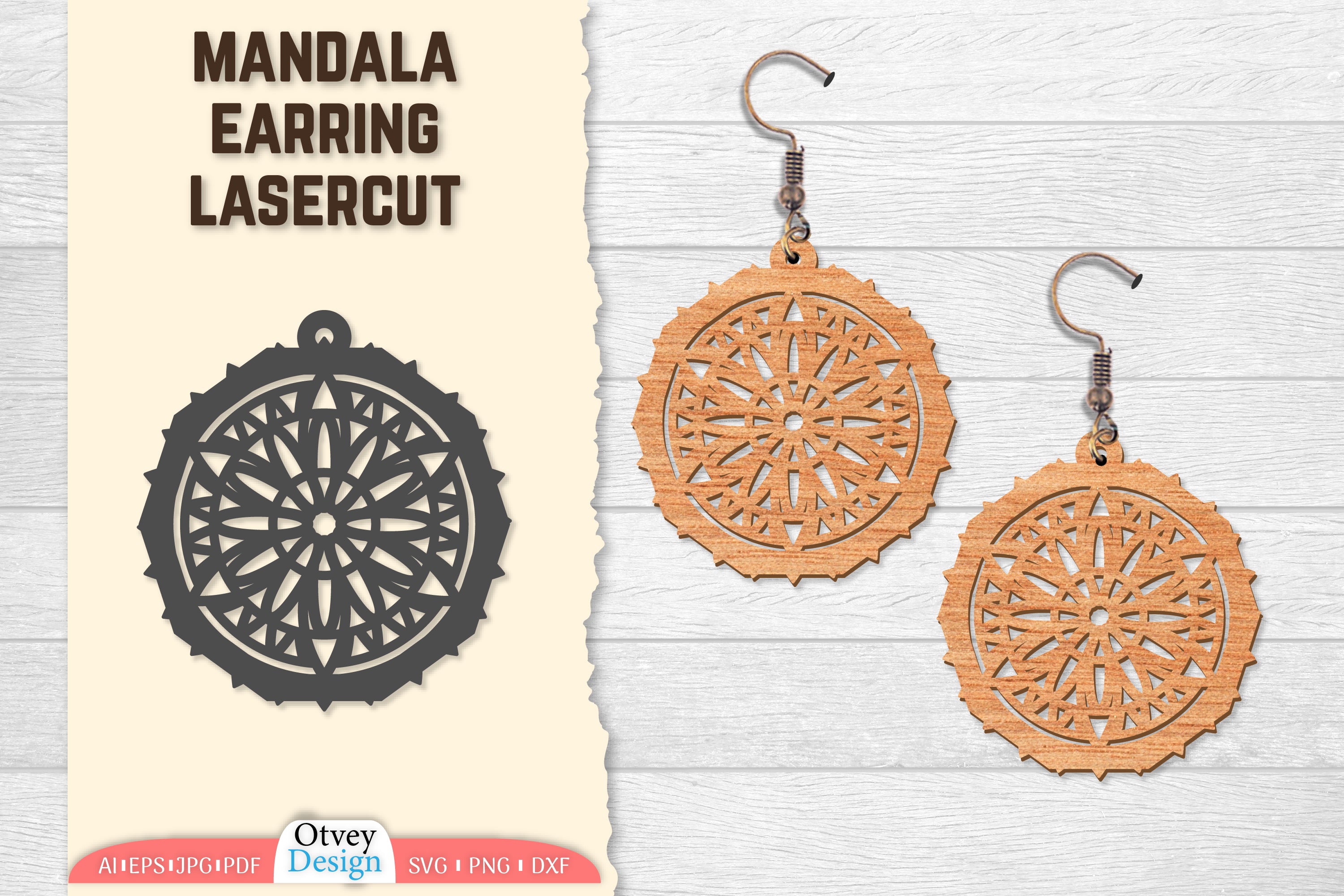 Earring Mandala Lasercut SVG Bundle 58 - CraftNest - Digital Crafting and Art