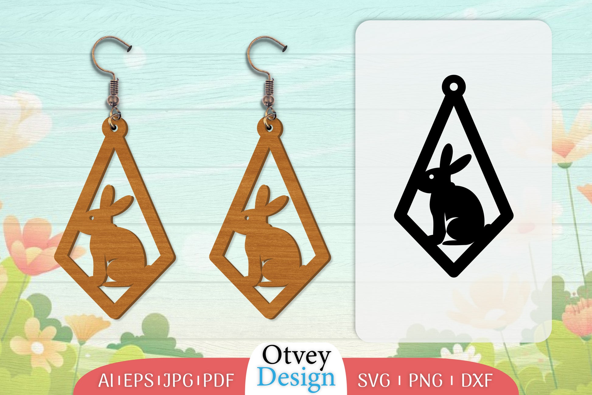Earring Rabbit Lasercut SVG Bundle 57 - CraftNest - Digital Crafting and Art