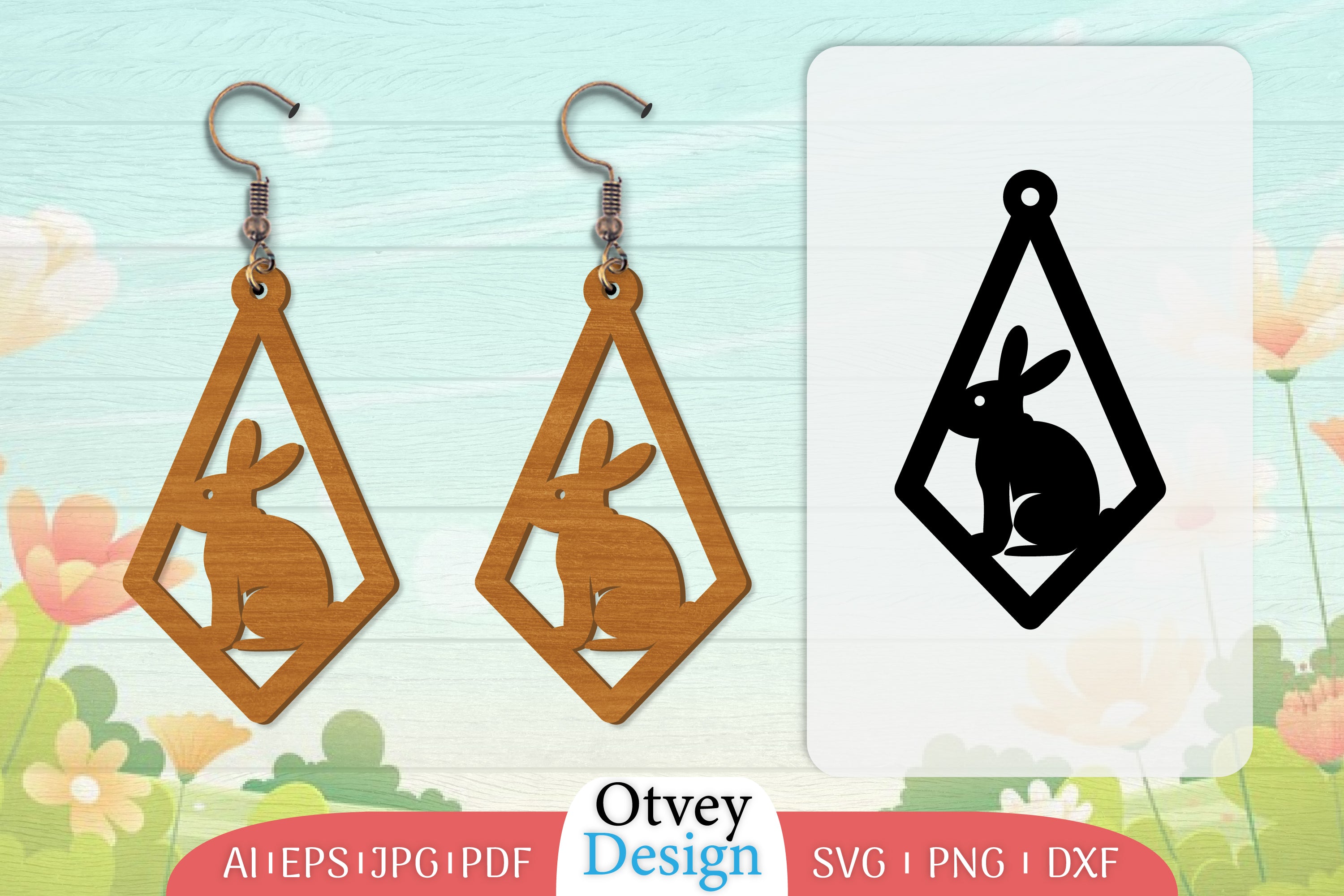 Earring Rabbit Lasercut SVG Bundle 57 - CraftNest - Digital Crafting and Art
