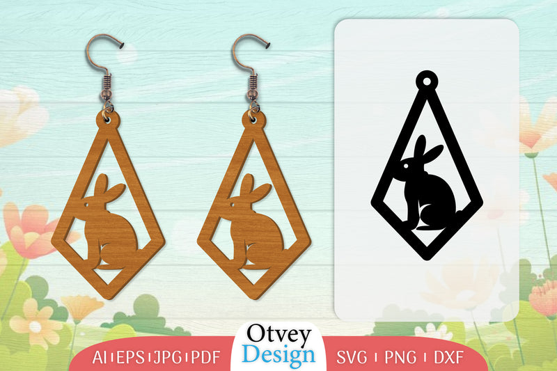 Earring Rabbit Lasercut SVG Bundle 57 - CraftNest - Digital Crafting and Art