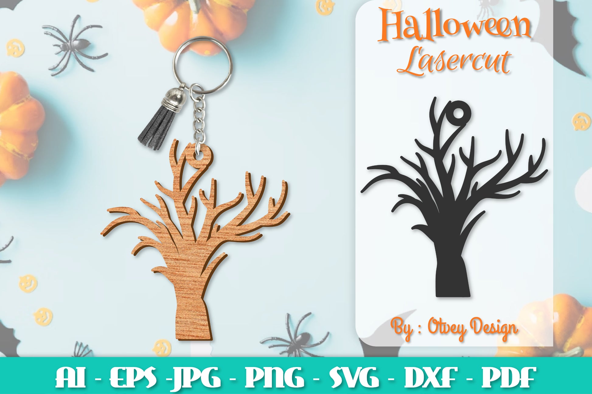 Keychain Halloween Lasercut SVG Bundle 262 - CraftNest - Digital Crafting and Art
