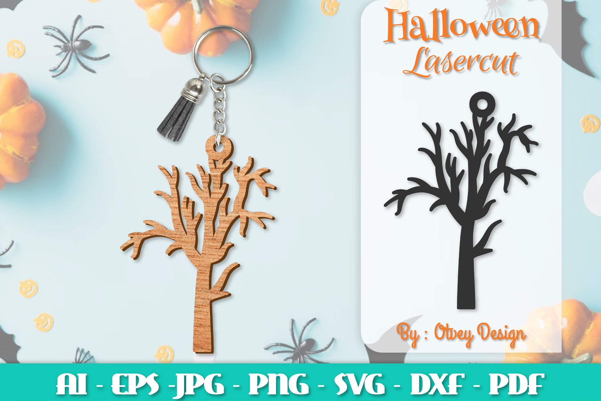 Keychain Halloween Lasercut SVG Bundle 265 - CraftNest - Digital Crafting and Art