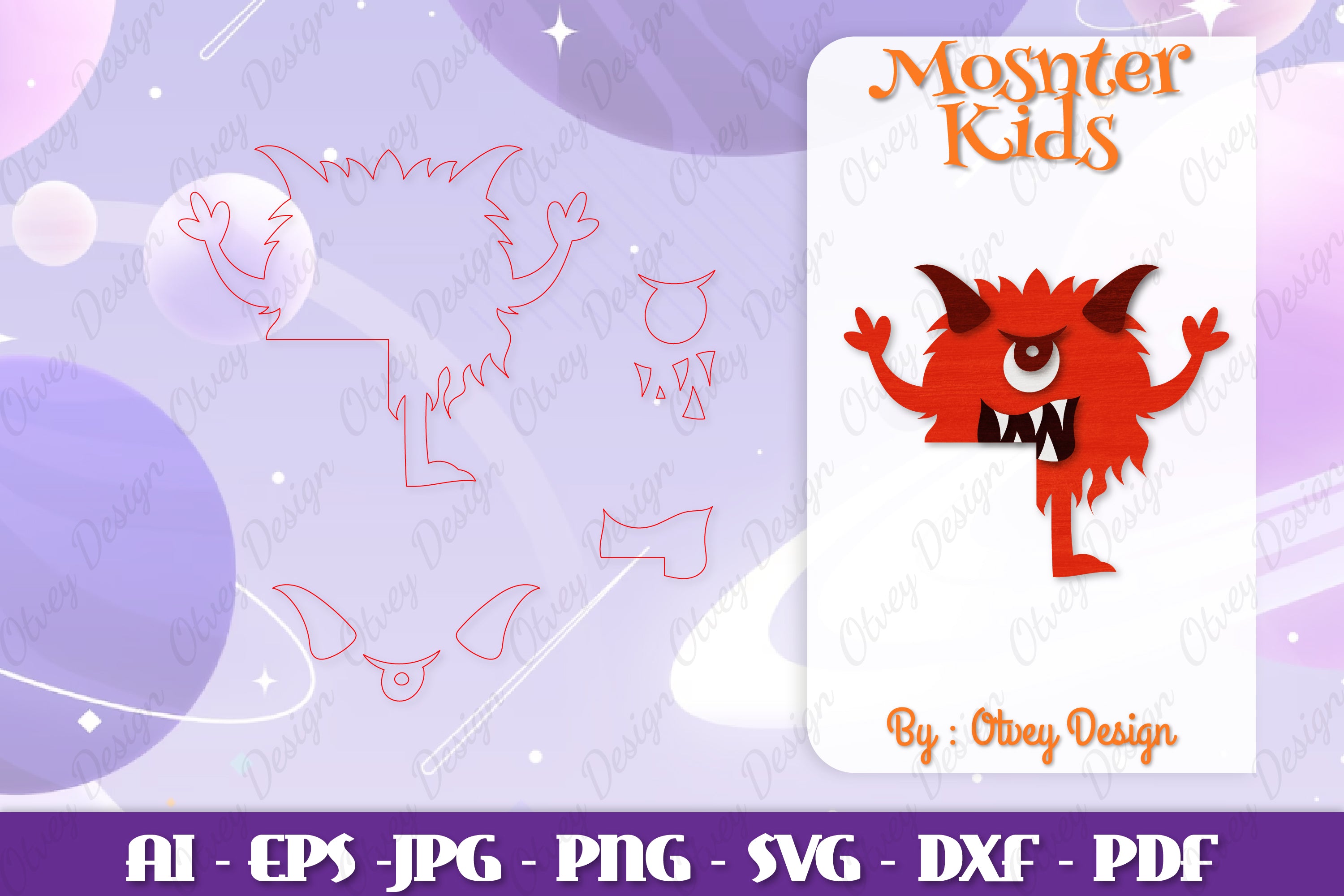 Monster Kids Corner Door Lasercut SVG Bundle 4 - CraftNest - Digital Crafting and Art