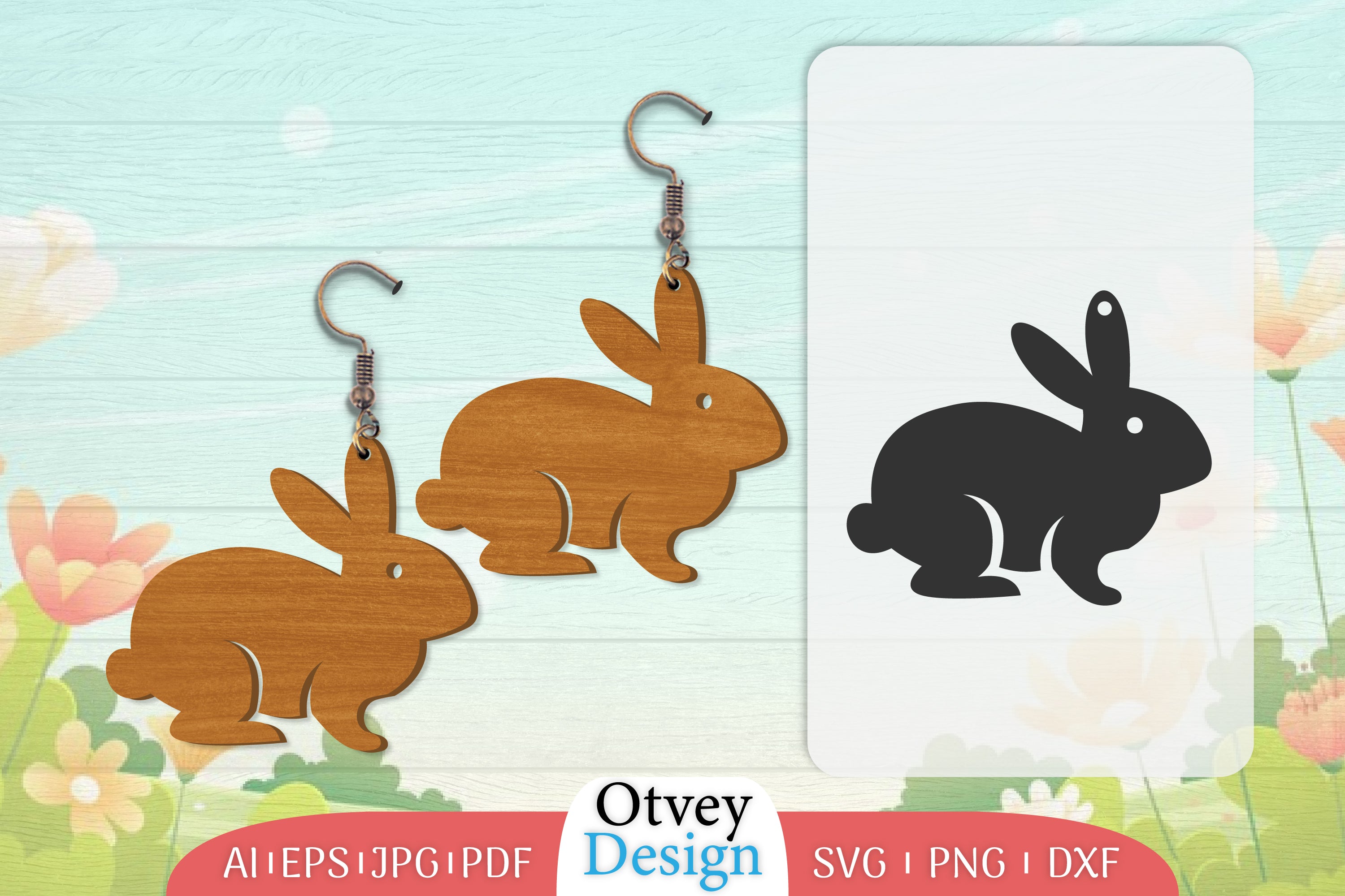 Earring Rabbit Lasercut SVG Bundle 4 - CraftNest - Digital Crafting and Art