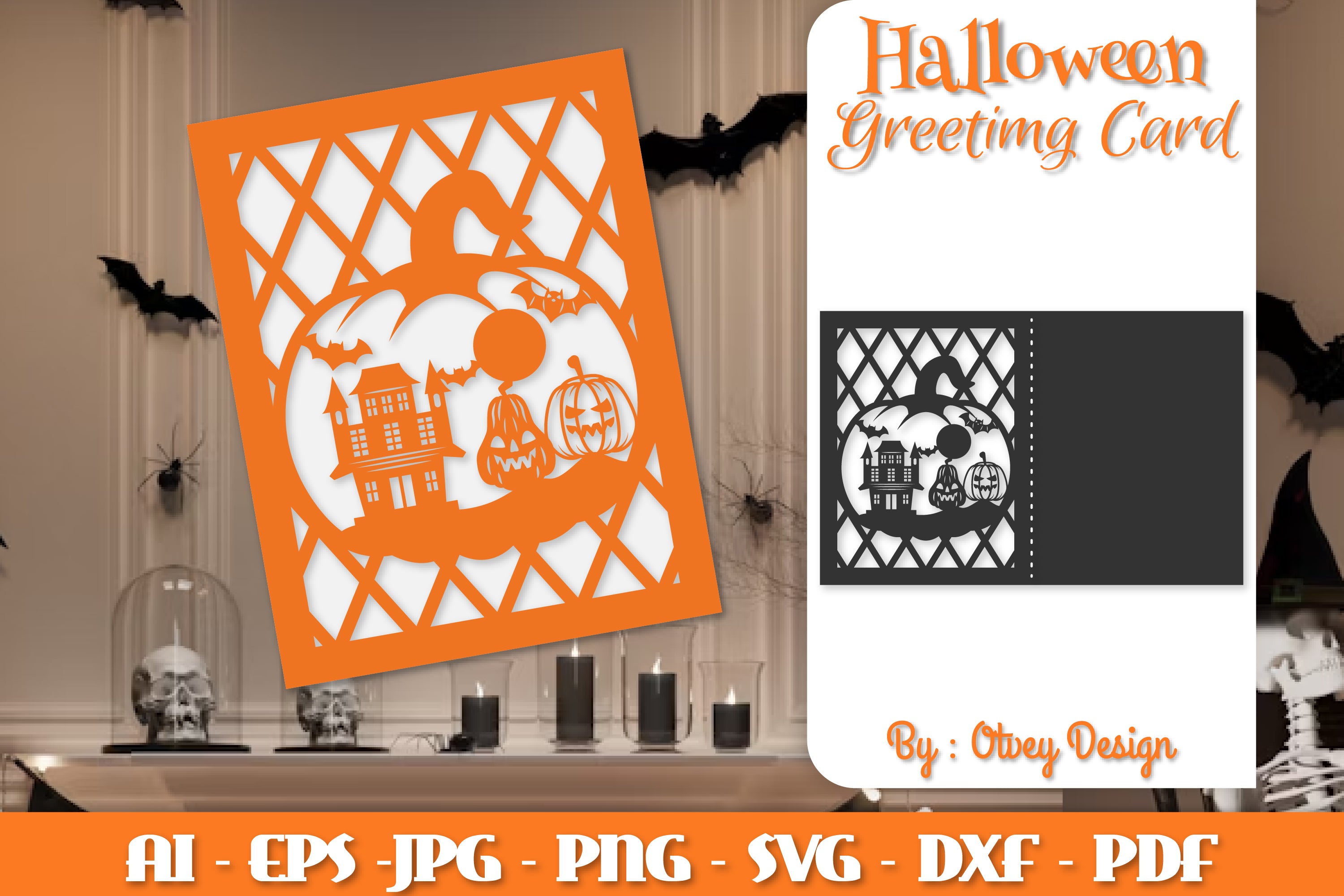 Halloween Pumpkin Scene SVG Bundle