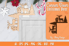 Christmas Deer Door Corner Lasercut SVG Bundle 15 - CraftNest - Digital Crafting and Art