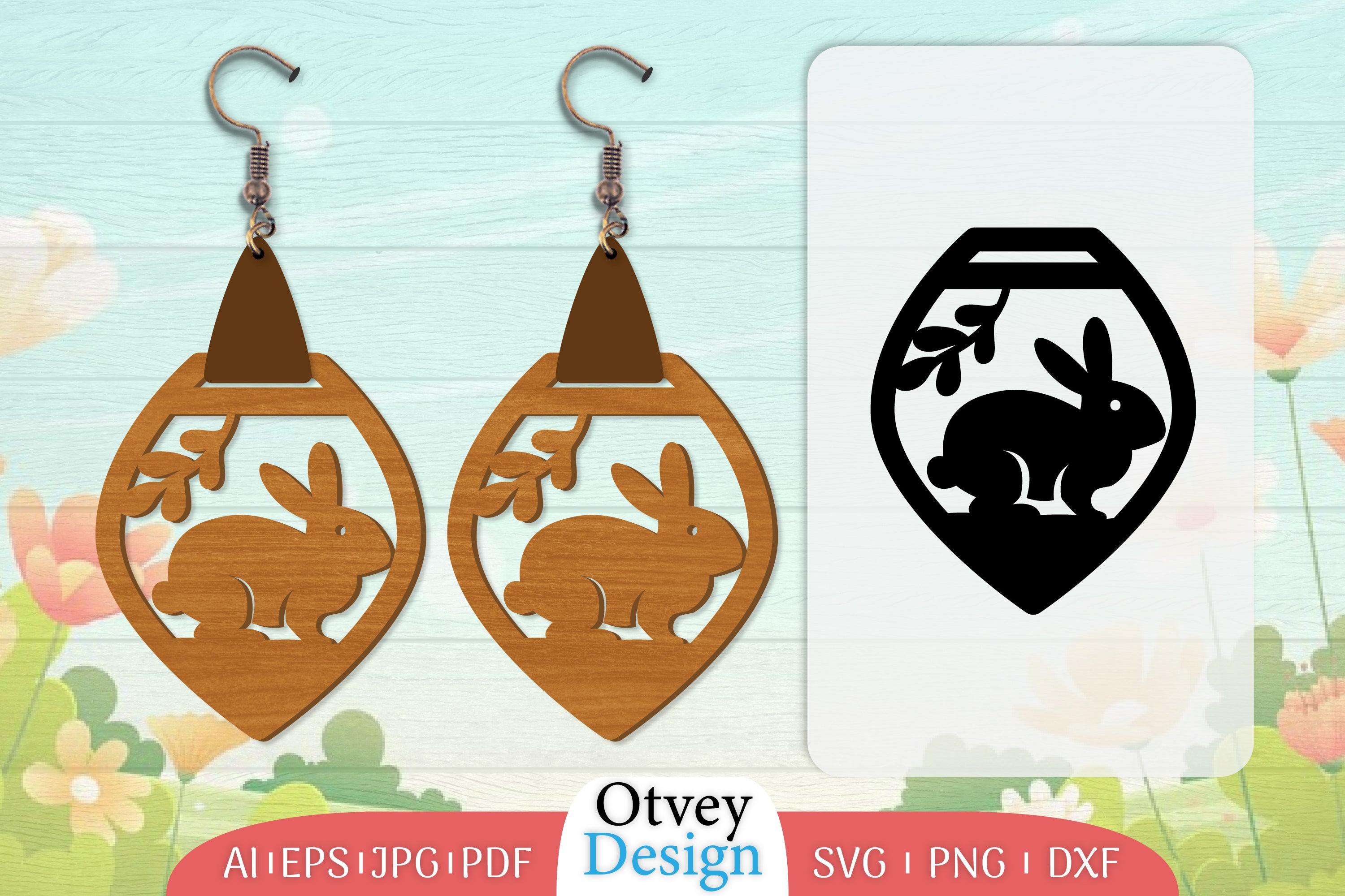 Earring Rabbit Lasercut SVG Bundle 49 - CraftNest - Digital Crafting and Art