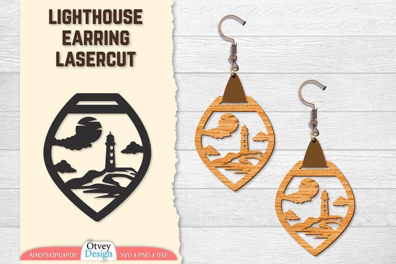 Lighthouse Earring Lasercut SVG Bundle 89 - CraftNest - Digital Crafting and Art