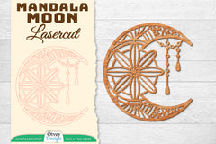 Moon Mandala Lasercut SVG Bundle 4 - CraftNest - Digital Crafting and Art