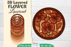 Flower 3D Layered Lasercut SVG Bundle 3 - CraftNest - Digital Crafting and Art