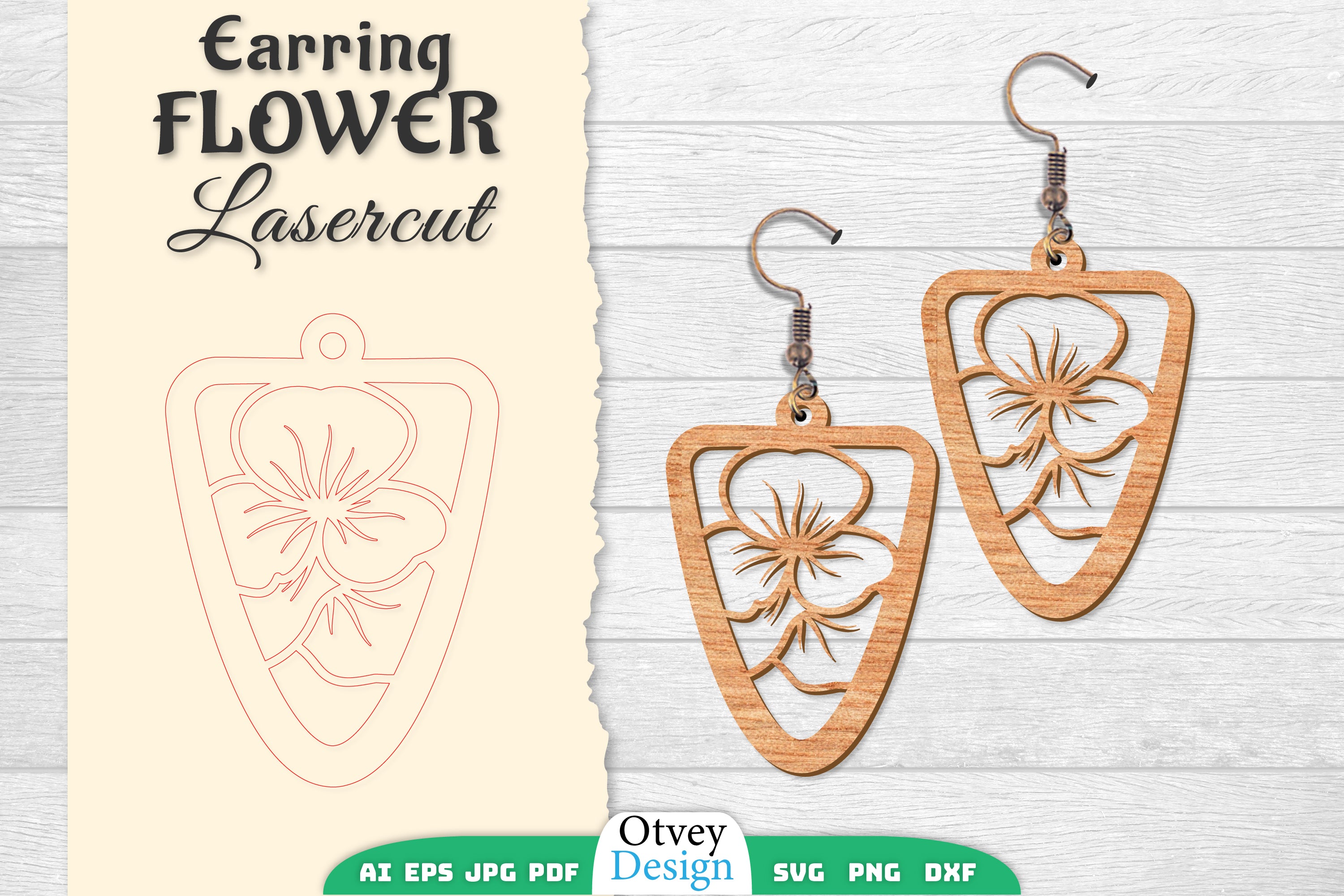 Earring Flower Lasercut SVG Bundle 63 - CraftNest - Digital Crafting and Art