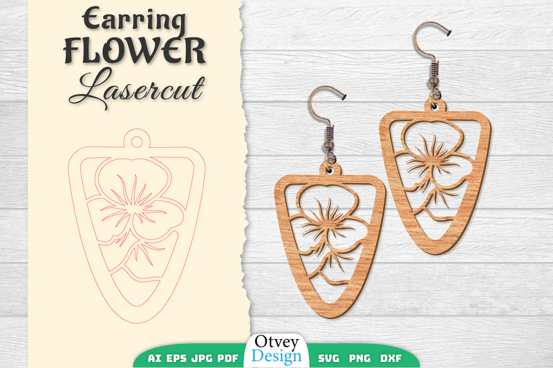 Earring Flower Lasercut SVG Bundle 63 - CraftNest - Digital Crafting and Art