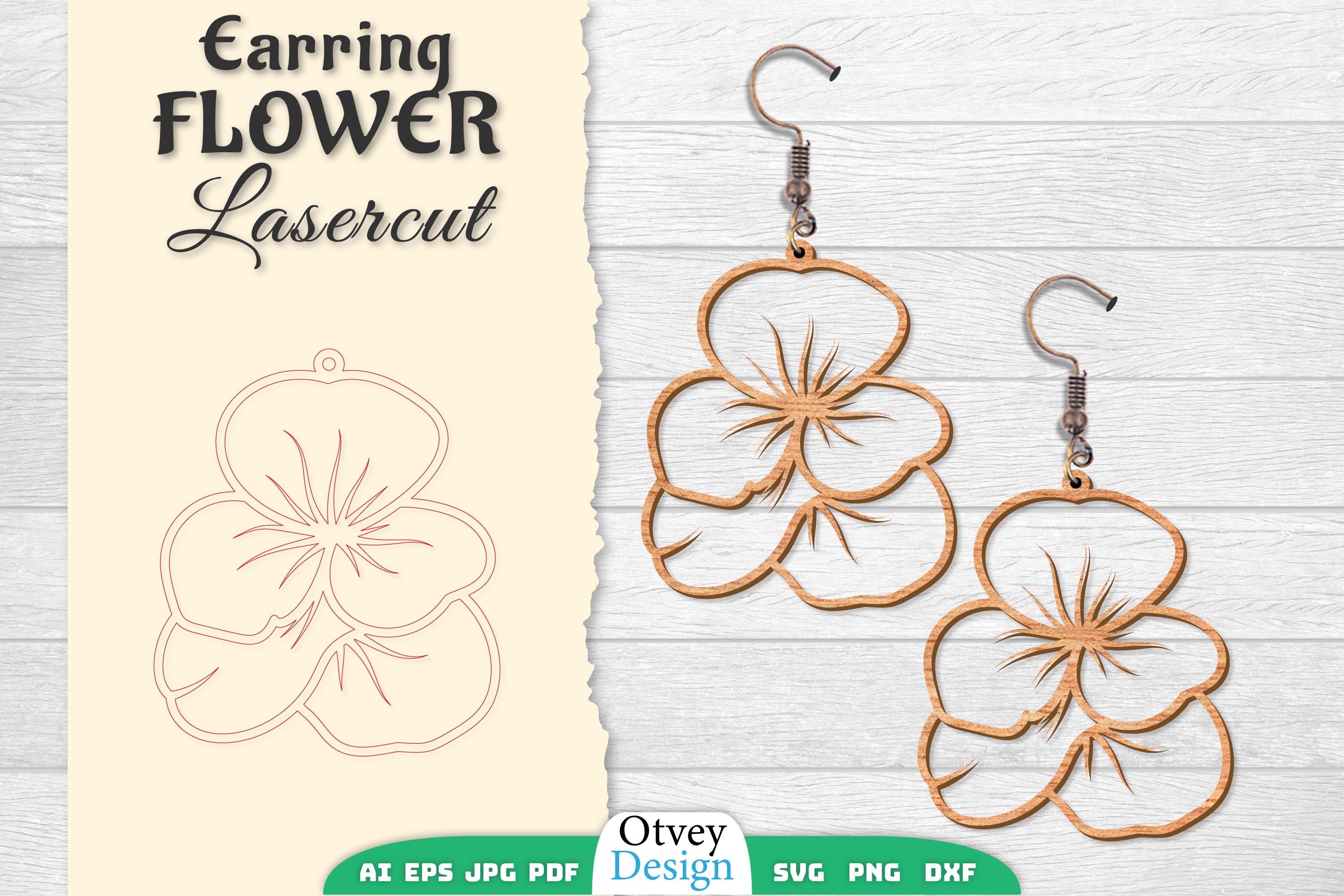Earring Flower Lasercut SVG Bundle 4 - CraftNest - Digital Crafting and Art