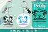 Animals Peeking Keychain SVG Bundle
