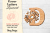 Flower Letters Laser Cut SVG Bundle