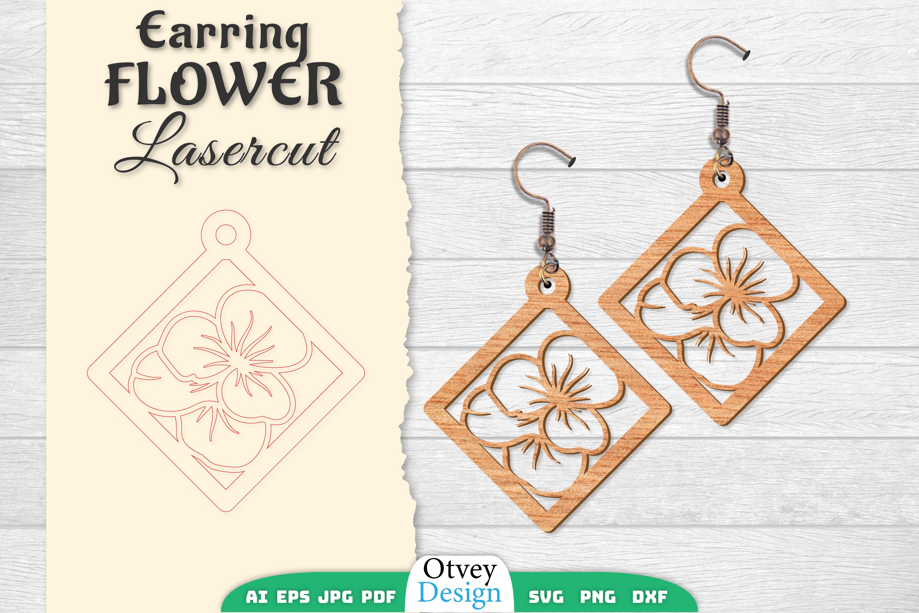 Earring Flower Lasercut SVG Bundle 33 - CraftNest - Digital Crafting and Art