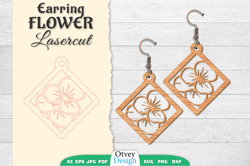 Earring Flower Lasercut SVG Bundle 33 - CraftNest - Digital Crafting and Art